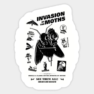 Invasion of the moths Sticker